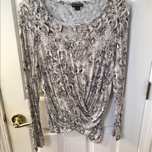New Directions Snakeskin Pattern Top
